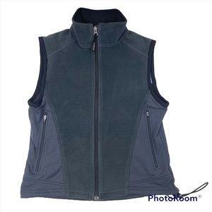 LL Bean Women’s Grey Fleece Zip Front Vest